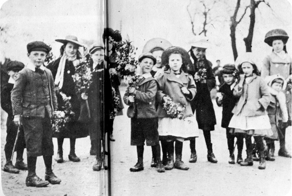 Children with May garlands